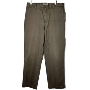 Dockers Pants Men's 36x32 Classic Fit D3 Brown Flat Front Chino